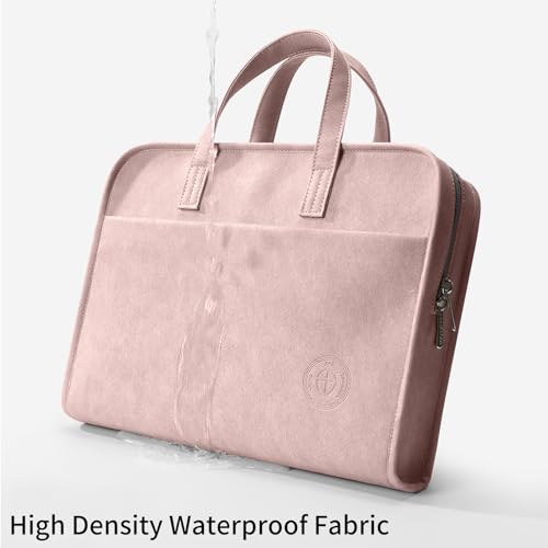 Protective Sleeve Case Bag Compatible with MacBook Pro 16 Inch, 15.6 inch, HP, Dell, Acer Aspire, Asus Notebook, Computer Bag with Shoulder Strap,Pocket,Handle, Pink - color: Pink, size: 15-16