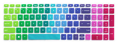 Keyboard Skin Compatible for 15.6" HP Pavilion X360 15-br075nr, HP Envy x360 15m-bp 15m-bq, HP Spectre x360 15-ch011dx,HP Pavilion 15-cb 15-cc 15-cd 15-bw 15-bs & 17.3" HP 17m-ae 17-bs Series -Rainbow - color: Rainbow
