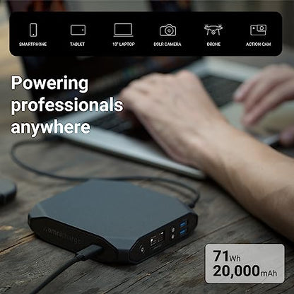 Omni 20C+ Professional Premium Portable Power Bank with Fast Charging 100W USB-C PD 20,000mAh/71Wh – Laptop Power Bank, Universal Charger for All Devices, USB Hub, Wireless & QC 3.0 Power Solution