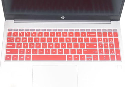 Keyboard Cover Compatible for 15.6" HP Laptop 15-fc 15-fd 15t-fd 15z-fc Series, HP Pavilion 15 15-eg/eh/er 15t-eg200/eg300 15z-eh300 Series, HP Pavilion 17z 17z-cp000 17z-ca200 17-cn 17-cp Series (Red - color: Red