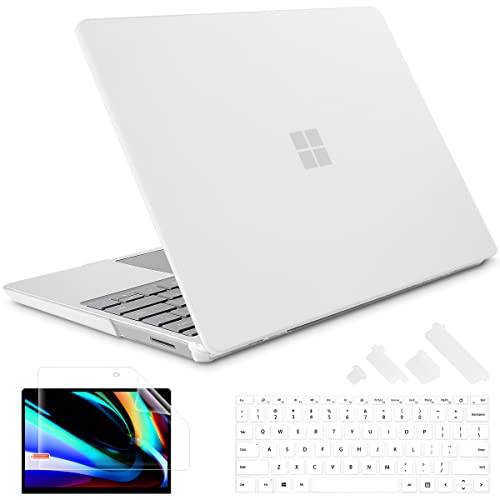 May Chen Case Compatible for 13.5" Microsoft Surface Laptop 5/4/3 with Metal Palm Rest Model 1951/1868, Plastic Hard Shell Case with Screen Protector + Keyboard Cover + Dust Plug, Matte Clear - color: Matte Clear