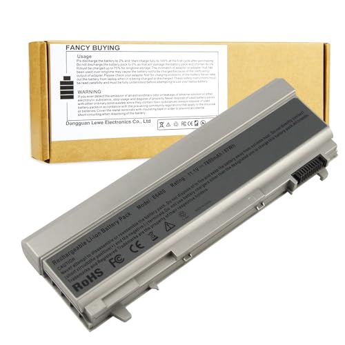 Fancy Buying 9 Cell Laptop Battery Replace for Dell Latitude E6400 E6410 E6500 E6510 MP490 4m529 pt434 ky265 312-0749 4N369 MP303 – High Performance - size: 7.28*3.12*0.94inch E6400