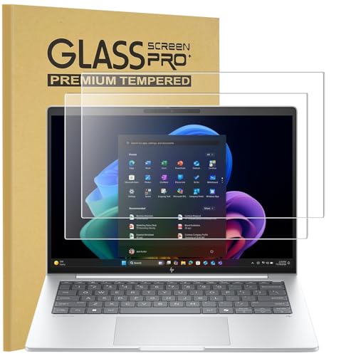 2 Pack Tempered Glass Screen Protector for 14-Inch HP OmniBook 3 14"丨OmniBook 5 14"丨OmniBook 7 14" & HP Elite mt645 G8 & HP ZBook 8 G1a/G1i & HP OMEN Transcend 14-Inch Laptops, Anti Scratch