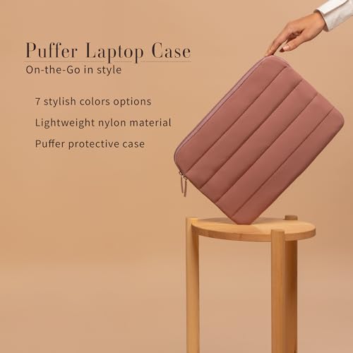 ANECDOTE Laptop Case 15-16 Inch – A Perfect Laptop Sleeve - Compatible with MacBook Air/Pro 15 inch M3 M2 M1 Chip Pro Max 2023-2021 – Fits Well, Made of 100% Nylon with Aesthetic Design (Mauve) - color: Mauve, size: 15-16 inches