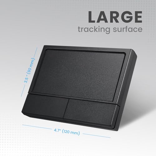 Perixx PERIPAD-704 Wireless Touchpad, Portable Track Pad for Desktop and Laptop User, Large Size 4.72x3.54x0.74 inches, Black - size: Big - Wireless