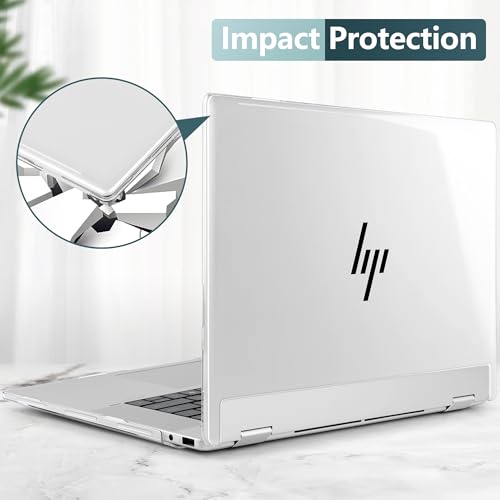 Clear Case for 16-inch HP Envy x360 2-in-1 Laptop (2024/2025) Compatible with 16-ACxxxx / 16-ADxxxx Series Ultra-Slim Lightweight Scratch-Resistant Hard Shell, Transparent - color: Transparent