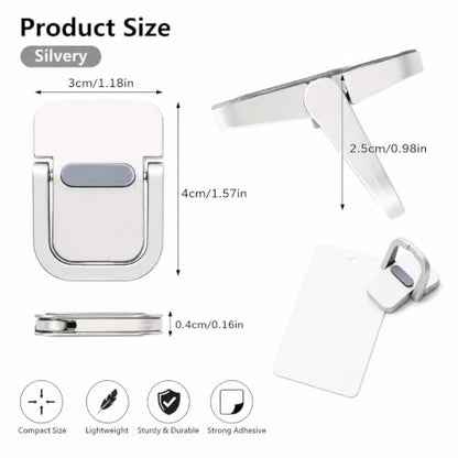 Premium Zinc Alloy Laptop Stand, 2-in-1 Ergonomic Adjustable Notebook Riser & Vertical Holder, Portable Foldable Computer Stand with Silvery Finish for Desk, Office, Travel, MacBook