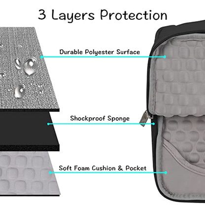 MOSISO Laptop Case 13.3 inch, 13-13.3 inch Laptop Sleeve with Handle Compatible with MacBook Air/Pro 13/Pro 14 M5 M4 M3 M2 M1,HP Dell ASUS Lenovo, Polyester Multifunctional Computer Bag, Black - color: Black, size: 13.3 inch