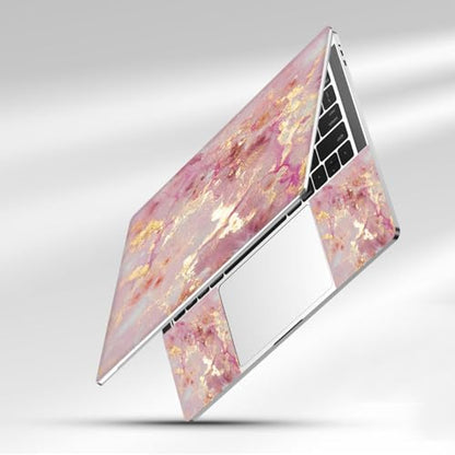 Pink Cloud Vinyl Laptop Sticker, Waterproof Reusable Decal for 12-15.6 inch Notebooks, Cartoon Bubble Design - color: Nice Pink Marble