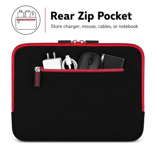 13 Inch Laptop Sleeve Case Water-Resistant Neoprene Padded Cover - Red - color: Red