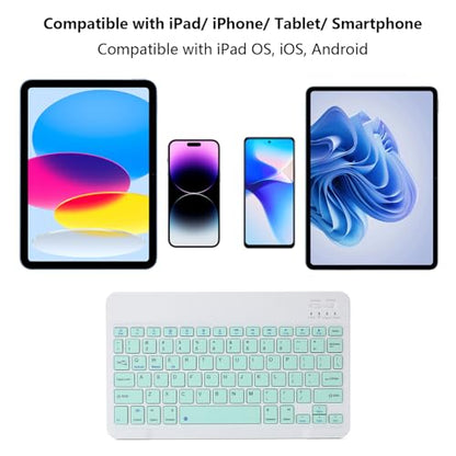 Ultra-Slim Rechargeable Bluetooth Keyboard Portable Wireless Keyboard for iPad A16 11th 10th Generation, iPad Pro iPad Air iPad Mini iPhone, Android Samsung Galaxy Tablet Smartphone Cell Phone (Green) - color: Green