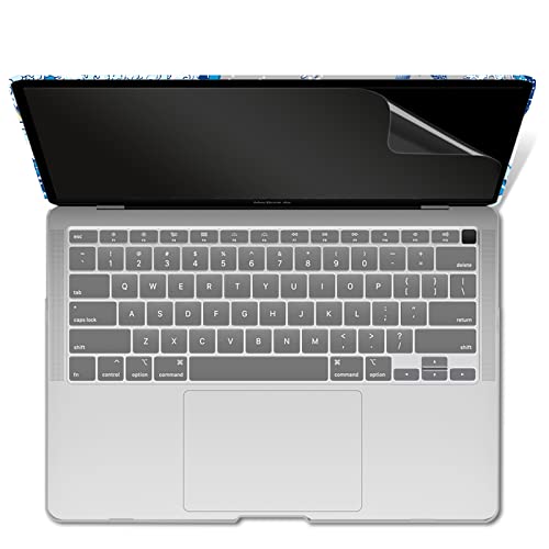 IBENZER Compatible with New MacBook Air 13 inch case 2022 2021 2020 M1 A2337 A2179 A1932, Hard Shell Case&Keyboard Cover&Screen Film for Mac Air 13 with Touch ID (2018-2022), Fuji, AT13FUJI+2 - color: FUJI