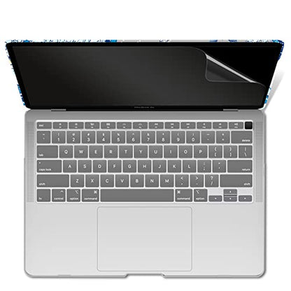 IBENZER Compatible with New MacBook Air 13 inch case 2022 2021 2020 M1 A2337 A2179 A1932, Hard Shell Case&Keyboard Cover&Screen Film for Mac Air 13 with Touch ID (2018-2022), Fuji, AT13FUJI+2 - color: FUJI