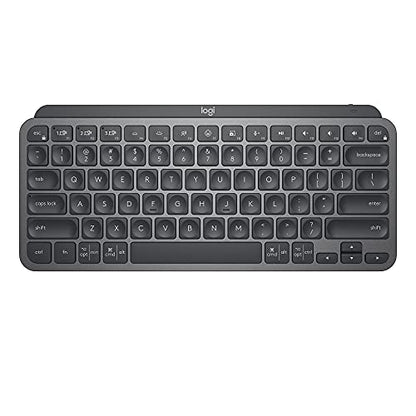 Logitech MX Keys Mini Minimalist Wireless Illuminated Keyboard - Graphite | Minimalist, compact, Bluetooth, USB-C, metal build, compatible with Apple macOS, iOS, Windows, Linux, Android - color: Graphite, style: MX Keys Mini