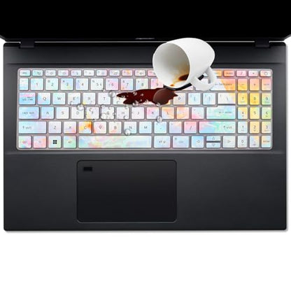 Keyboard Cover for Acer Aspire 3 A315-24P-R7VH A315-24PT A315-510, Aspire 5 A515-58GM/58M/58MT/58PT A515-57G A515-57G-58R7/53T2/56UV/51WN A515-57-73L5/75RH 15.6" (Not Fit A515-46~A515-56)-Dazzle - color: Color