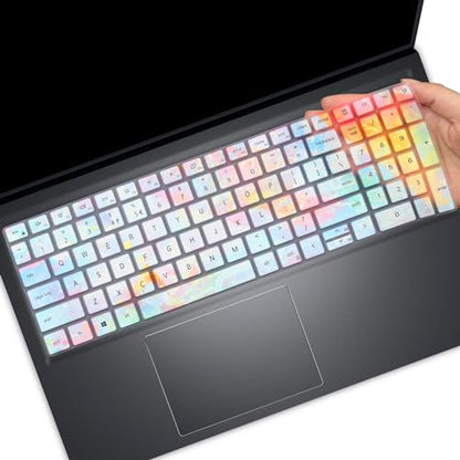 Colorful Keyboard Cover for 2025 Dell 15 Laptop DC15250 DC15255 15.6, Dell Inspiron 15 3510 3511 3515 3525 3530 3535 5510 5515 5518 7510 15.6, Vostro 3510 3520 3530 5510 5515 15.6, Inspiron 7610 - color: colors