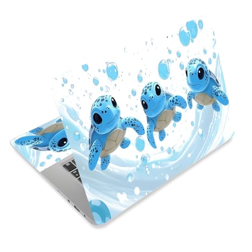 Laptop Skin Sticker Decal for 12 13 13.3 14 15 15.6 in, Universal Vinyl Waterresistant Protector Cover for Notebook PC Netbook, Computer Decor for Women Girls Cute Sea Turtles - color: Cute Sea Turtles