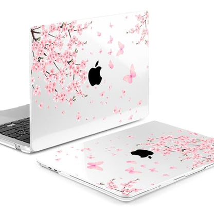 MEEgoodo Case for M5/M4/M3/M2 MacBook Air 13 inch Case 2026 2025 2024 2022, Fit Model A3449/A3240/A3113/A2681, Laptop Hard Shell Compatible with MacBook Air 13.6-inch, Cherry Blossoms - color: Cherry Blossoms