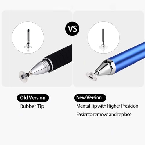 Mixoo Universal Stylus Pen for Touchscreen iPhone iPad Android Tablet Apple Kindle Switch Chromebook Galaxy All Touch Screens, Disc Stylus Pens for Touch Screens (6 Retractable (Black + Blue)) - color: 6 Retractable (Black + Blue)