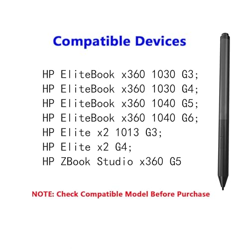 Stylus Pen for HP Elite x2 1013 G3, EliteBook x360 1020 G2, EliteBook X360 1030 G2 G3, Pro x2 612 G2ADDP0221002 ADDP0221006 Stylus Pen Compatible L08263-003 - color: Silver, style: L08263-003