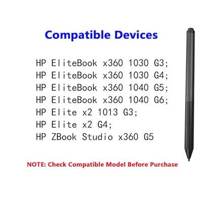 Stylus Pen for HP Elite x2 1013 G3, EliteBook x360 1020 G2, EliteBook X360 1030 G2 G3, Pro x2 612 G2ADDP0221002 ADDP0221006 Stylus Pen Compatible L08263-003 - color: Silver, style: L08263-003