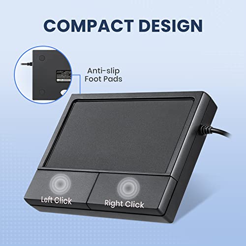 Perixx PERIPAD-504 Wired USB Touchpad, Portable Trackpad for Desktop and Laptop User, Large Size,Big - size: Big - Wired