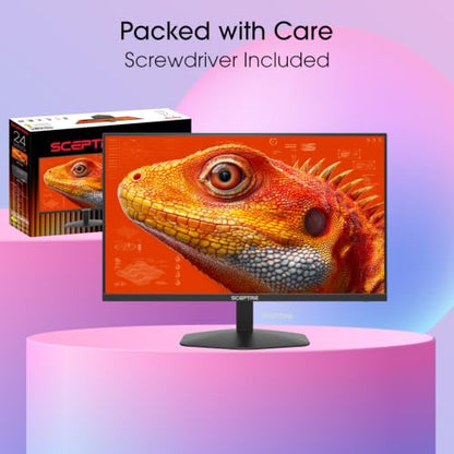 New! Sceptre 24-inch Prime Gaming Monitor DisplayPort x2 165Hz HDMI x2 165Hz Build-in Speakers, Machine Black 2027 (E248B-FW165T Series) - size: 24