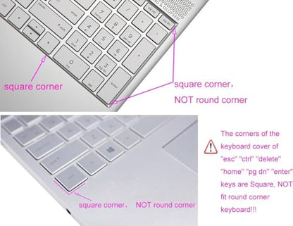 Keyboard Cover Compatible for 15.6" HP 15-dy/dw 15-db/da 15-bs/bw 15-ef 15t 15z 15t-dw400 15-dy2703dx 15-dw4047nr & HP Spectre x360 15 15-eb0043dx, 15z-ef2000 15-ef1023dx 15-ch011dx 15-ch011nr (Clear - color: Clear