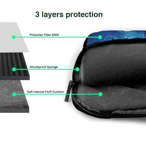 Cute Dolphins Laptop Bag for Women Computer Bag Shoulder Laptop Sleeve Business Work Briefcase - size: 15.6 inch