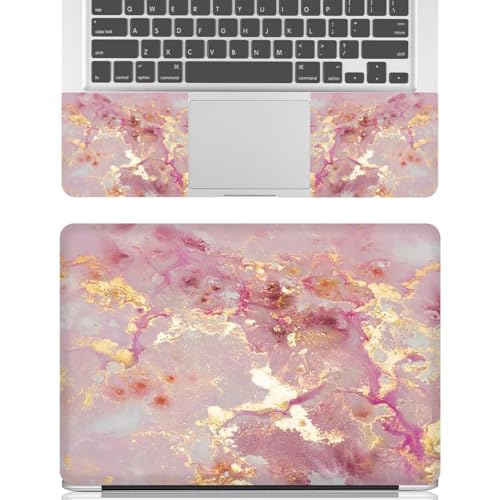 Pink Cloud Vinyl Laptop Sticker, Waterproof Reusable Decal for 12-15.6 inch Notebooks, Cartoon Bubble Design - color: Nice Pink Marble