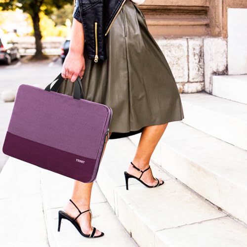 Ytonet Laptop Sleeve Case 16 inch, 15-15.6 Inch, Laptop Cover with Handle | Compatible with HP Dell Lenovo Asus Notebooks, Protective, Carrying Case , Water Resistant, Slim TSA Gift for Women, Purple - color: Purple, size: 16 inch