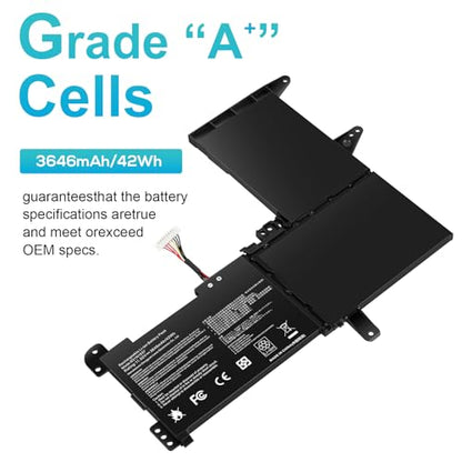 ASUNCELL B31N1637 C31N1637 Laptop Battery Replacement for ASUS VivoBook X510 X510U X510UQ X510UA X510UAR X510UF S15 S510U S510UF S510UQ S510UN S510UR S510UA F510 F510U F510UA F510QA B31B12H B31BI9H - size: B31N1637 8.94 × 4.96 × 0.71 in