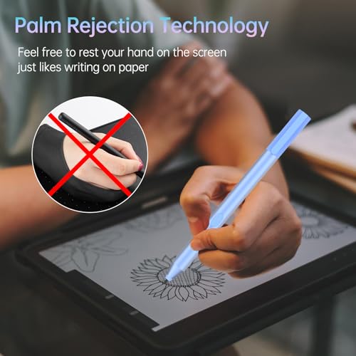 Stylus Pen for HP Omnibook/Envy/Spectre/Pavilion x360, 1024 Pressure | MPP 1.51 Stylus Pen with Palm Rejection, 2500H Battery Digital Pen with Eraser for Drawing/Note-Taking, AAAA Battery Included - color: Blue