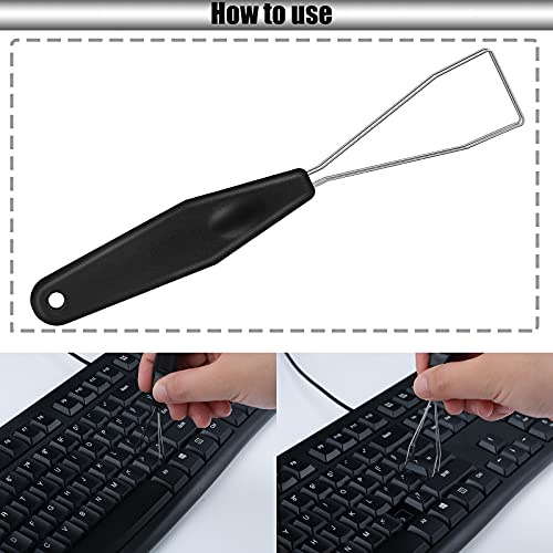 Minatee 9 Pcs Keyboard Lube Switch Puller Kit Ic Extractor, Key Cap Puller, Elbow Tweezers, Pointed Tweezers, Flat Head Fine & Head Grease Brush Compatible with Switches for Modding and Maintenance