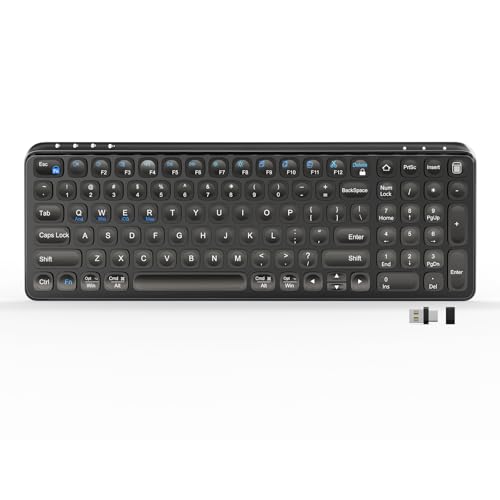 Wireless Bluetooth Keyboard, Multi-Device 99 Keys, Black - color: Black-99Key