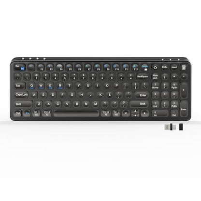 Wireless Bluetooth Keyboard, Multi-Device 99 Keys, Black - color: Black-99Key