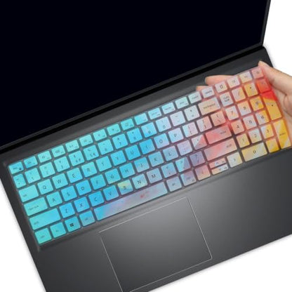 Colorful Keyboard Cover for 2025 Dell 15 Laptop DC15250 DC15255 15.6, Dell Inspiron 15 3510 3511 3515 3525 3530 3535 5510 5515 5518 7510 15.6, Vostro 3510 3520 3530 5510 5515 15.6, Inspiron 7610 - color: Colorful