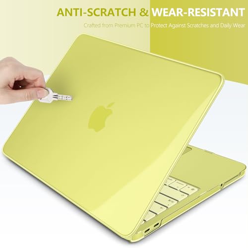 Batianda CrystalAir Case for MacBook Neo 13 Inch 2026, Crystal Citrus | 4-in-1 Bundle Ultra Clear Slim Hard Shell, Lightweight Everyday Protection for MacBook Neo 13 Inch 2026 Model A3404 - color: Crystal Citrus