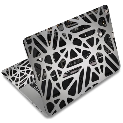 SUPERDANT 3 Pcs Circuit Board Laptop Skin Sticker Cover Decal Geometric Motherboard PVC Waterproof Scratch-Resistant Trim-to-Fit for 12-15.6 Inch Notebook Wrap Personalize Gift 38x27cm