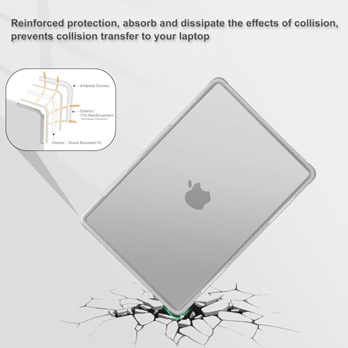 MOSISO Compatible with MacBook Air 13 inch Case M5 M4 M3 M2, Matte Clear | 4 in 1 Kit Anti-Crack Hard Shell with Kickstand for MacBook Air 13.6 inch Case 2026-2022 A3449 A3240 A3113 A2681 - color: Matte Clear