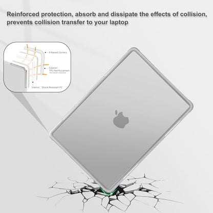MOSISO Compatible with MacBook Air 13 inch Case M5 M4 M3 M2, Matte Clear | 4 in 1 Kit Anti-Crack Hard Shell with Kickstand for MacBook Air 13.6 inch Case 2026-2022 A3449 A3240 A3113 A2681 - color: Matte Clear