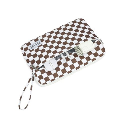 canvaslife 13.3-inch Notebook Computer, Shockproof, Waterproof and Protective Travel Notebook Computer case, Suitable for 13-13.3-inch Notebook Computer Cases (Brown Checker) - color: Brown Checker, size: 13 inch/13.3 inch