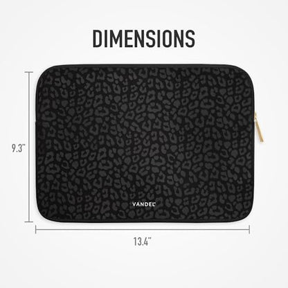 Vandel Slim MacBook Pro 14 inch Laptop Sleeve, Neoprene 14 Inch Apple MacBook Laptop Case Sleeve, Dell, HP Cover, Protective Asus, HP, Dell XPS Case, Computer Cover, Mac M1, M2, M3 Pouch - color: c. Black Leopard, size: 14 Inch