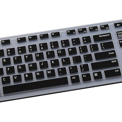 Keyboard Cover for Dell KM636 Wireless Keyboard & Dell KB216 Wired Keyboard & Dell Optiplex 5250 3050 3240 5460 7450 7050 & Dell Inspiron AIO 3475/3477/3670 All-in one Desktop Keyboard Skin-Black - color: Black