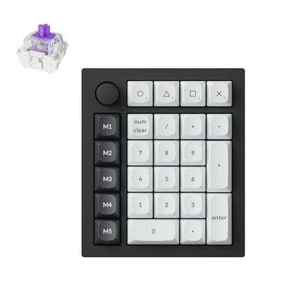 Keychron Q0 HE Wireless Magnetic Switch Number Pad, Hall Effect Numpad with Rapid Trigger, 2.4 GHz/Bluetooth/Wired Aluminum QMK Programmable Knob Hot-Swappable RGB Gaming for Mac Windows Linux-Black - color: Black