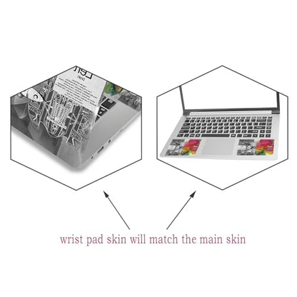 Laptop Decal Sticker Skin Cover, 11.6”12" 13" 13.3" 14" 15" 15.4" 15.6 Laptop Netbook Vinyl Skin Sticker Cover Art Notebook PC Protector (2 Wrist Pad Included), Removable Reusable, Right & Left Brain - color: Right & Left Brain