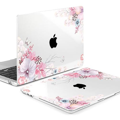 Batianda Case for MacBook Air 15" with M5 M4 M3 M2 Chip, Lovely Flower | 4-in-1 set with soft pastel floral design, lightweight slim hard shell protection for students, travelers and nature lovers - color: Lovely Flower