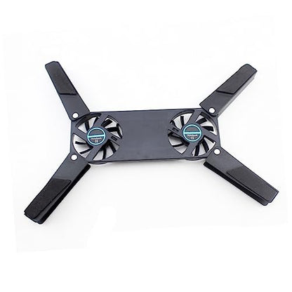 2pcs Heat Sink Quiet Laptop Cooler Notebook Cooler Laptop Air Lap Cooling Pad Fan Foldable Stand