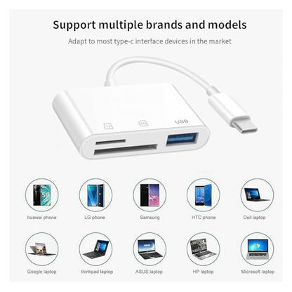 SD Card Reader for iPhone 17 16 15, MBODMI 3 in 1 SD/Micro SD Memory Card | for iPhone/ Mac, Digital Camera Adapter to iphone with USB A Port for Laptop and More Android USB-C Devices,No App Required - size: 3-IN-1
