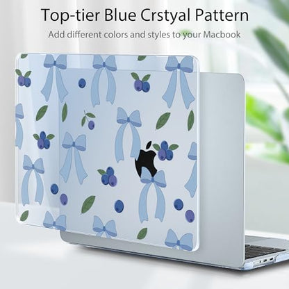 Tuiklol for MacBook Air 13 inch Case M5 2026 M4 2025 M3 2024 M2 2022 Release Model A3449 A3240 A3113 A2681,Plastic Hard Shell Cover for MacBook Air 13.6 with Touch ID, Blue-Berries - color: Blue-berries